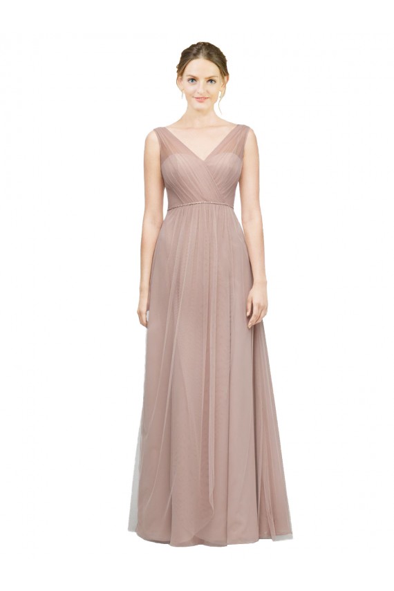 Long Blush Sleeveless A-Line Bridesmaid Dress Birmingham