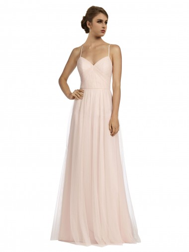 Long Pink Sleeveless A-Line Bridesmaid Dress Birmingham