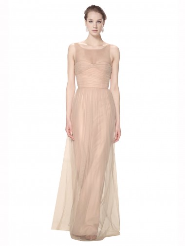 Long Blush Sleeveless Sheath Bridesmaid Dress Birmingham