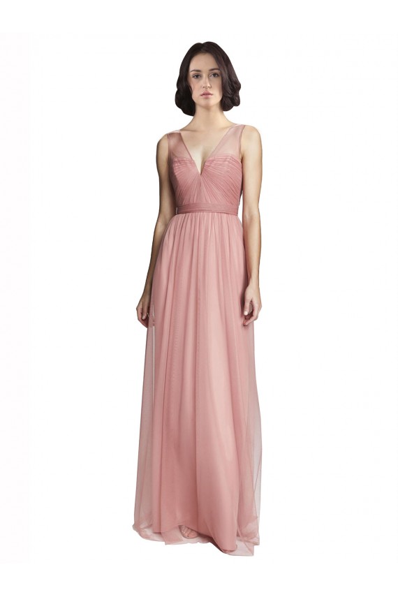 Long Rose Pink Sleeveless A-Line Bridesmaid Dress Birmingham