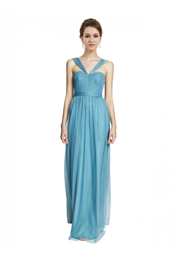 Long Sky Blue Sleeveless A-Line Bridesmaid Dress Birmingham