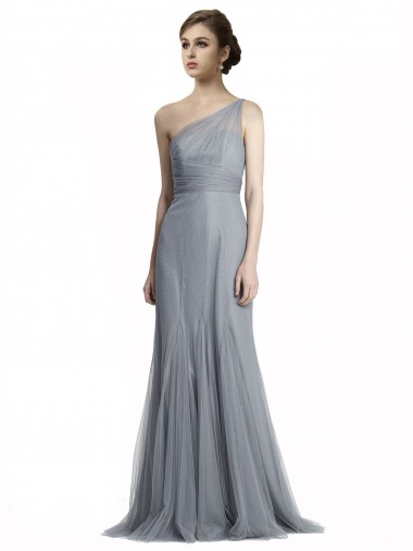 Long Slate Grey Sleeveless Mermaid Bridesmaid Dress Birmingham
