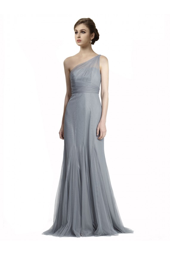 Long Slate Grey Sleeveless Mermaid Bridesmaid Dress Birmingham