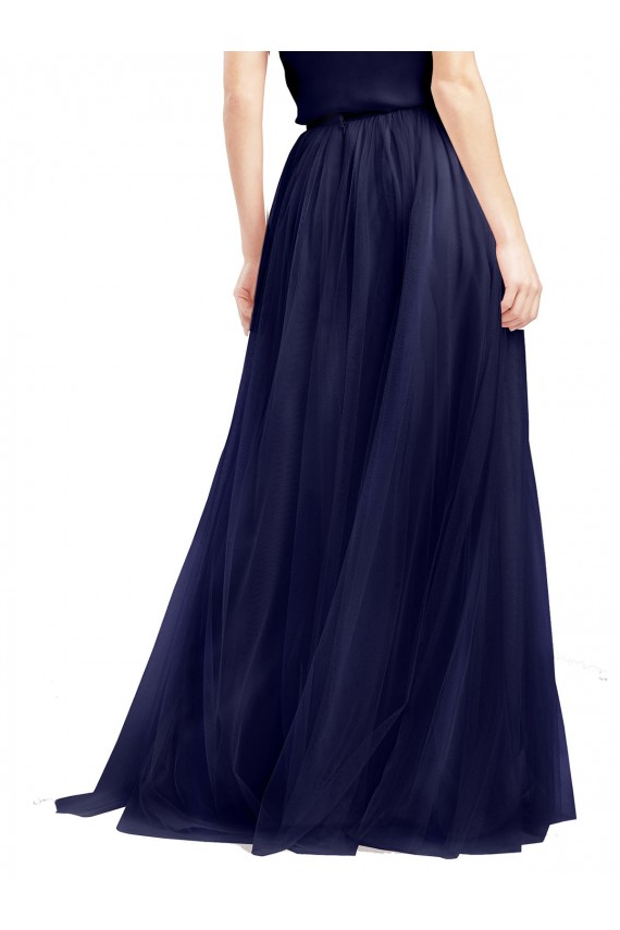 Long Navy Blue Sleeveless A-Line Semi Formal Evening Dress / Bridesmaid Dress Birmingham