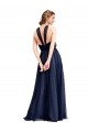 Long Navy Blue Sleeveless A-Line Bridesmaid Dress / Evening Dress Birmingham