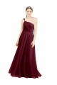 Long Burgundy Sleeveless A-Line Tulle Semi Formal Evening Dress / Bridesmaid Dress Birmingham