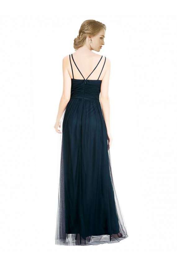 Long Blue Sleeveless A-Line Bridesmaid Dress Birmingham