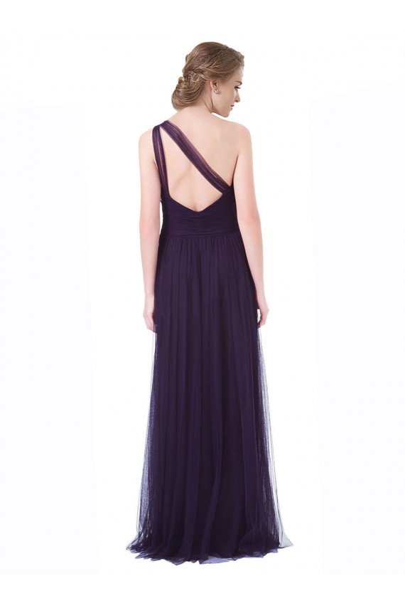 Long Plum Sleeveless A-Line Bridesmaid Dress Birmingham