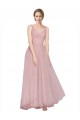 Long Pink Sleeveless A-Line V-Back Bridesmaid Dress Birmingham