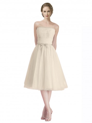 Cocktail Length Sleeveless A-Line Bridesmaid Dress Birmingham
