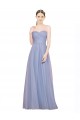 Long Light Sky Blue Sleeveless A-Line Low Back Tulle Formal Dress / Bridesmaid Dress Birmingham