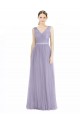 Long Lilac Sleeveless A-Line V-Back Tulle Bridesmaid Dress Birmingham