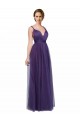 Long Purple Sleeveless A-Line Low Back Bridesmaid Dress Birmingham