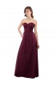 Long Burgundy Sleeveless A-Line Low Back Bridesmaid Dress Birmingham