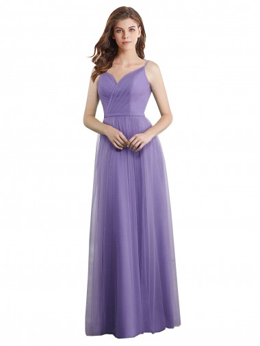 Long Sleeveless A-Line V-Back Formal Dress / Bridesmaid Dress Birmingham