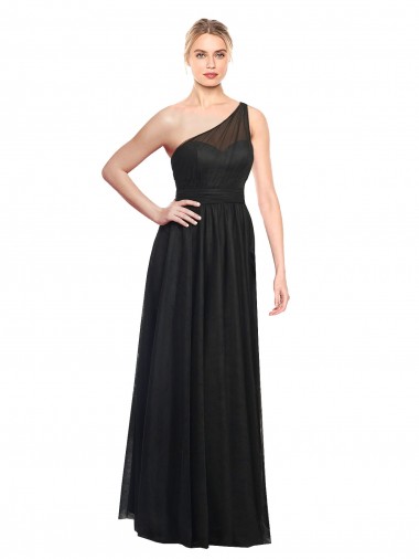 Long Black Sleeveless A-Line Tulle Bridesmaid Dress / Evening Dress Birmingham