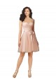 Knee Length Cap Sleeves A-Line Keyhole Back Bridesmaid Dress Birmingham