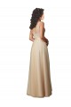 Long Champagne Sleeveless A-Line V-Back Bridesmaid Dress Birmingham