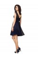 Knee Length Dark Navy Sleeveless A-Line V-Back Bridesmaid Dress Birmingham