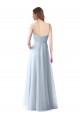 Long Light Sky Blue Sleeveless A-Line Soft Tulle Bridesmaid Dress Birmingham