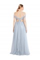 Long Light Sky Blue Sleeveless A-Line Tulle Evening Dress / Bridesmaid Dress Birmingham