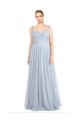 Long Light Sky Blue Sleeveless A-Line Tulle Evening Gown / Bridesmaid Dress Birmingham