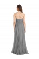 Long Slate Grey Sleeveless A-Line Bridesmaid Gown Birmingham