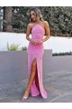 Long Sleeveless Sheath Velvet Sequin Prom Dress Birmingham