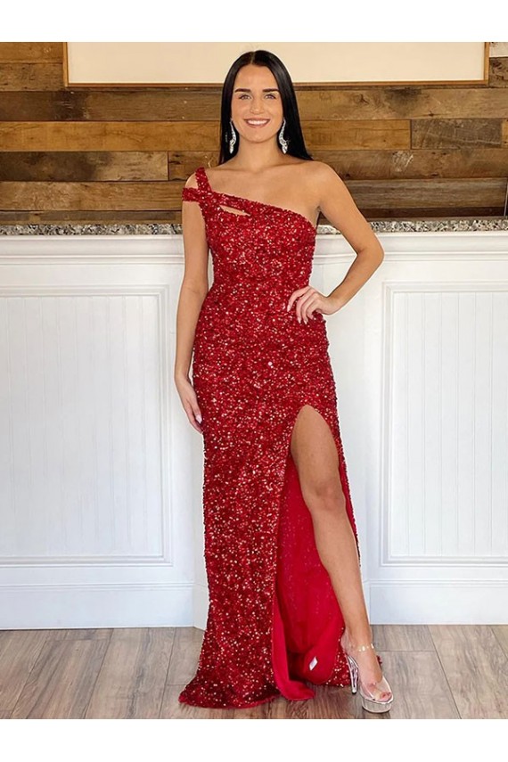 Sweep Train Burgundy Sleeveless Sheath Velvet Sequin Prom Dress Birmingham