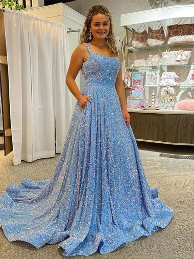 Court Train Sleeveless A-Line Velvet Sequins Velvet Sequin Prom Dress / Evening Dress Birmingham