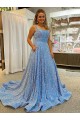 Court Train Sleeveless A-Line Velvet Sequins Velvet Sequin Prom Dress / Evening Dress Birmingham