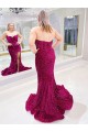 Sweep Train Sleeveless Sheath Velvet Sequin Prom Dress / Evening Gown Birmingham