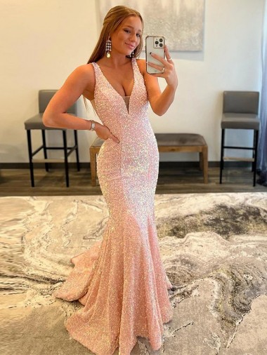 Sweep Train Sleeveless Sheath Velvet Sequin Evening Gown Birmingham