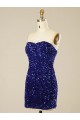 Short Sleeveless Sheath Velvet Sequin Prom Dresses Birmingham