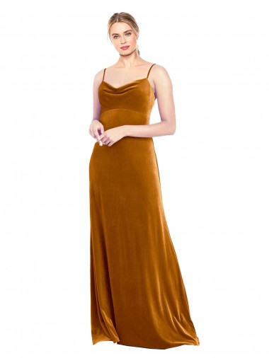 Long Gold Sleeveless A-Line Prom Dress / Bridesmaid Dress Birmingham