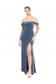 Long Dusty Blue Sleeveless A-Line Prom Dress / Bridesmaid Dress Birmingham