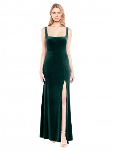Long Dark Green Sleeveless A-Line Prom Dress / Bridesmaid Dress Birmingham