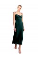 Midi Length Dark Green Sleeveless A-Line Low Back Prom Dress / Bridesmaid Dress Birmingham