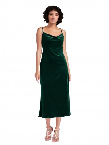 Midi Length Dark Green Sleeveless Sheath Open Back Black Tie Evening Gown / Prom Dress / Bridesmaid Dress Birmingham
