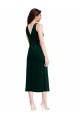 Midi Length Dark Green Sleeveless Sheath V-Back Evening Gown / Prom Dress / Bridesmaid Dress Birmingham