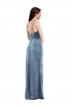 Long Dusty Blue Sleeveless Trumpet Low Back Formal Evening Gown / Prom Dress / Bridesmaid Dress Birmingham