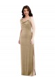 Long Champagne Sleeveless Sheath Black Tie Evening Gown / Prom Dress / Bridesmaid Dress Birmingham