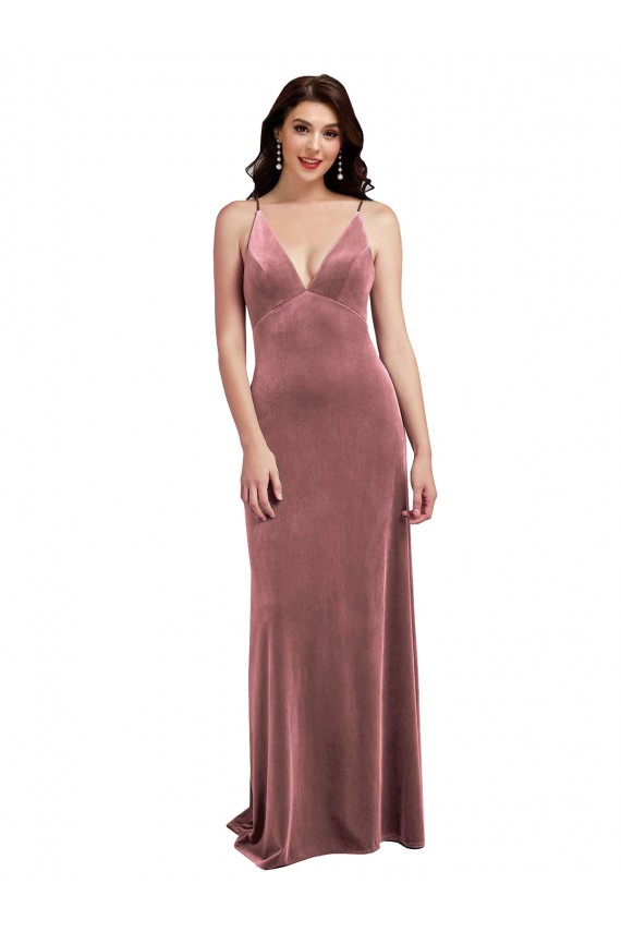 Long Cinnamon Rose Sleeveless A-Line Low Back Formal Evening Gown / Prom Dress / Bridesmaid Dress Birmingham