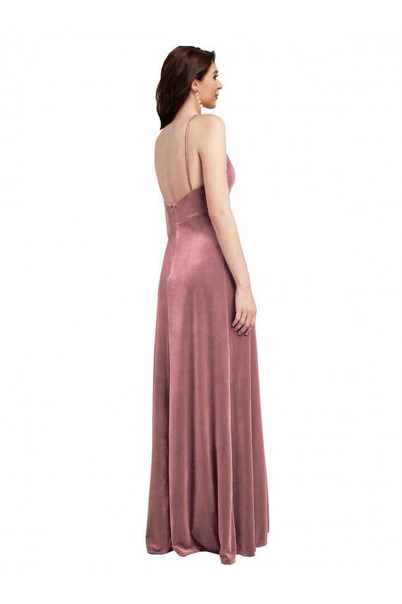 Long Cinnamon Rose Sleeveless A-Line Low Back Formal Evening Gown / Prom Dress / Bridesmaid Dress Birmingham