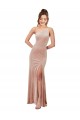 Long Pink Sleeveless Sheath Front Slit Black Tie Evening Gown / Prom Dress / Bridesmaid Dress Birmingham