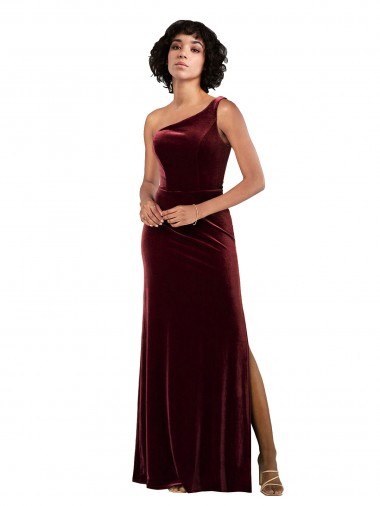 Long Burgundy Sleeveless Column Formal Evening Gown / Prom Dress / Bridesmaid Dress Birmingham