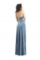 Long Dusty Blue Sleeveless Sheath Low Back Formal Evening Gown / Prom Dress / Bridesmaid Dress Birmingham