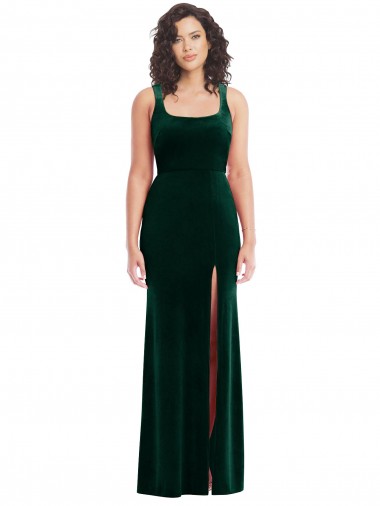 Long Dark Green Sleeveless Trumpet Semi Formal Evening Dress / Prom Dress / Bridesmaid Dress Birmingham