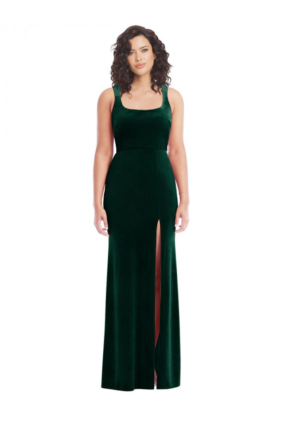 Long Dark Green Sleeveless Trumpet Semi Formal Evening Dress / Prom Dress / Bridesmaid Dress Birmingham