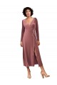 Midi Length Cinnamon Rose Long Sleeves A-Line Black Tie Prom Dress / Bridesmaid Dress Birmingham